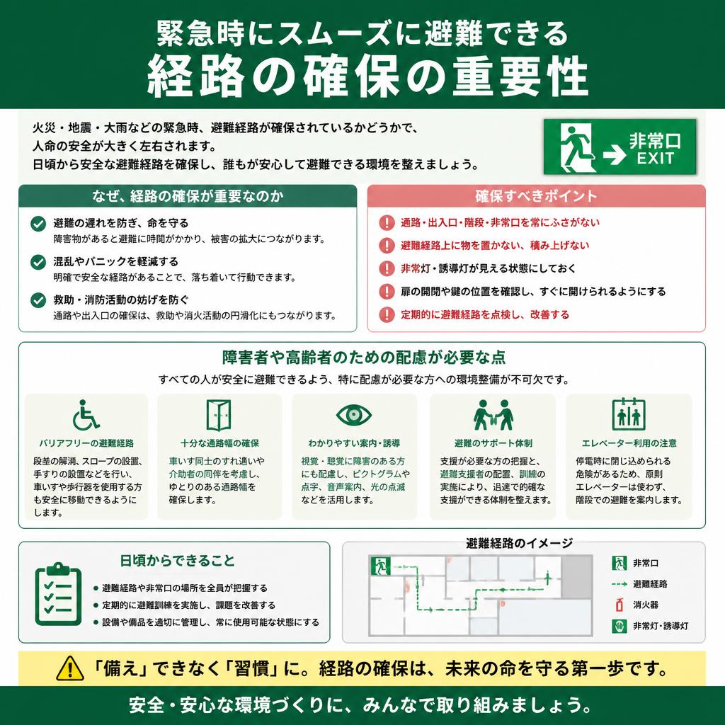 避難経路の確保とその重要性