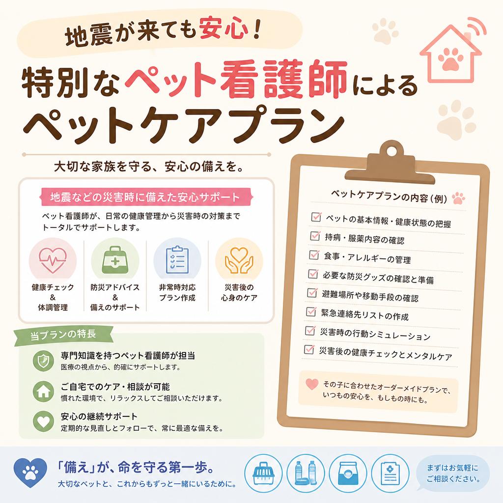 地震が来ても安心！特別なペット看護師によるペットケアプラン　ミホ工業　耐震シェルター