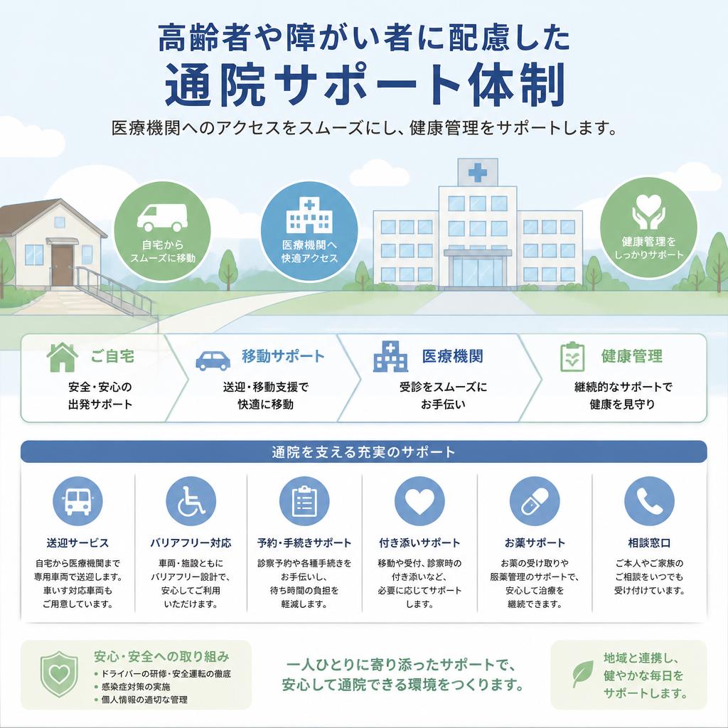 通院サポートで安心な医療を