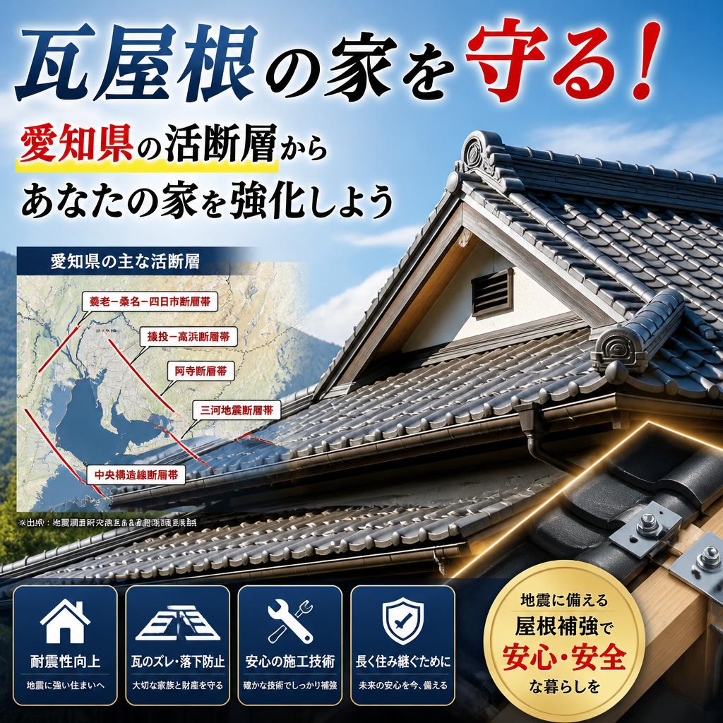 瓦屋根の家を守る！愛知県の活断層からあなたの家を強化しよう　ミホ工業　耐震シェルター